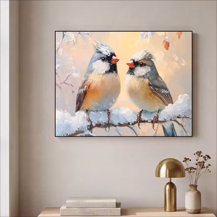 Art Frame - Vogels - Tak - Winter - Sneeuw — 5