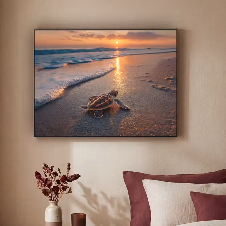 Art Frame - Schildpad - strand - Zonsondergang — 3