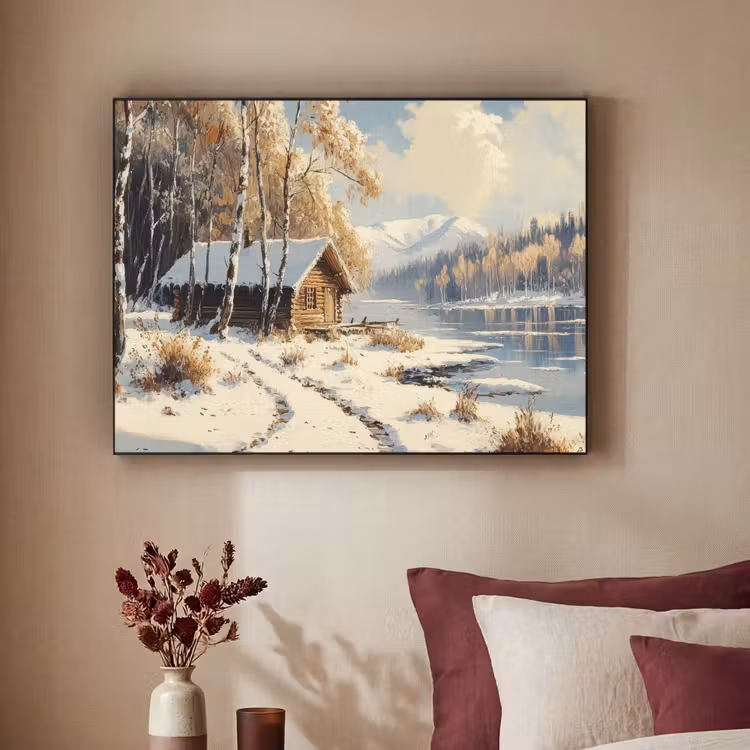 Art Frame - Winter - Sneeuw - Huis - Natuur — 3