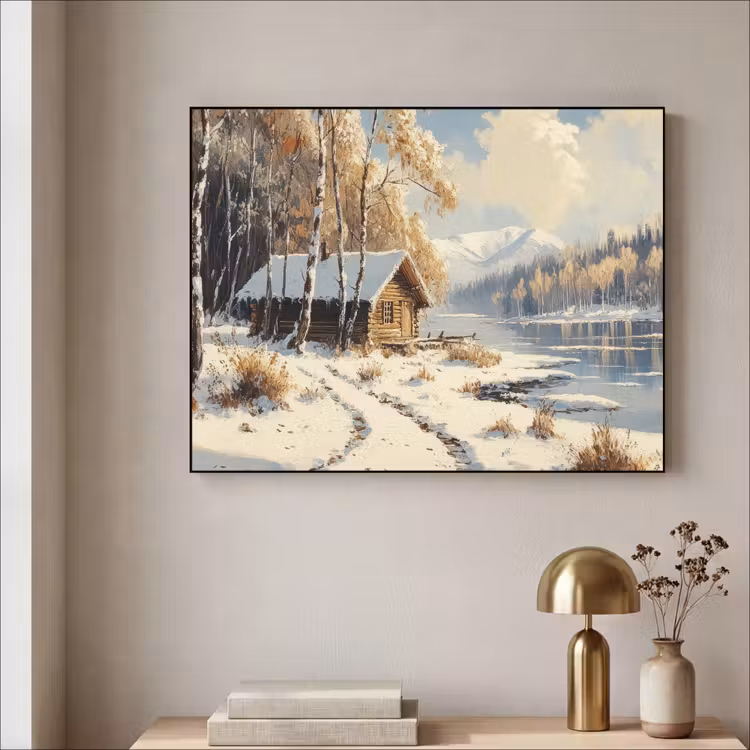 Art Frame - Winter - Sneeuw - Huis - Natuur — 5