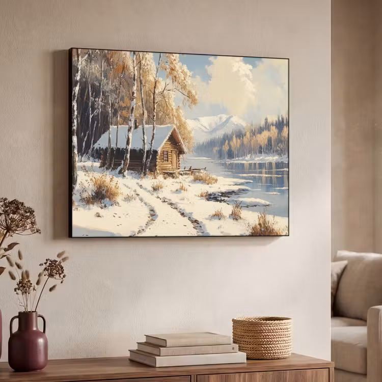 Art Frame - Winter - Sneeuw - Huis - Natuur — 7