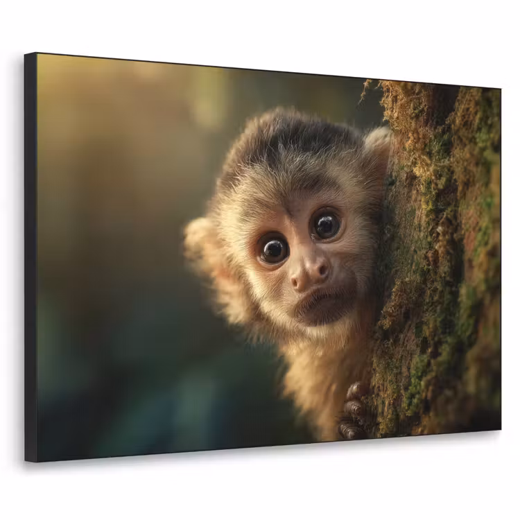 Art Frame - Aap - Boomstronk - Bruin — 1