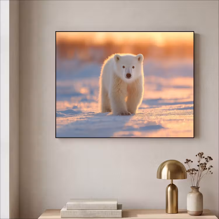 Art Frame - Ijsbeer - Sneeuw - Zonsopgang — 5