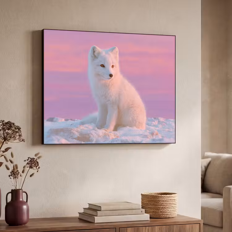 Art Frame - Poolvos - Sneeuw - Roze — 7