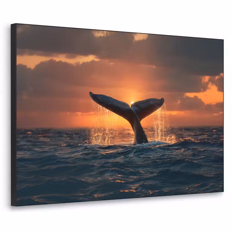 Art Frame - Walvis staart - Water - Zonsondergang — 1