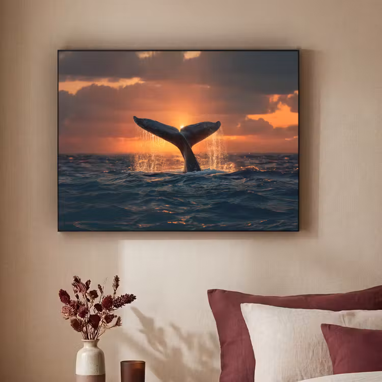 Art Frame - Walvis staart - Water - Zonsondergang — 3