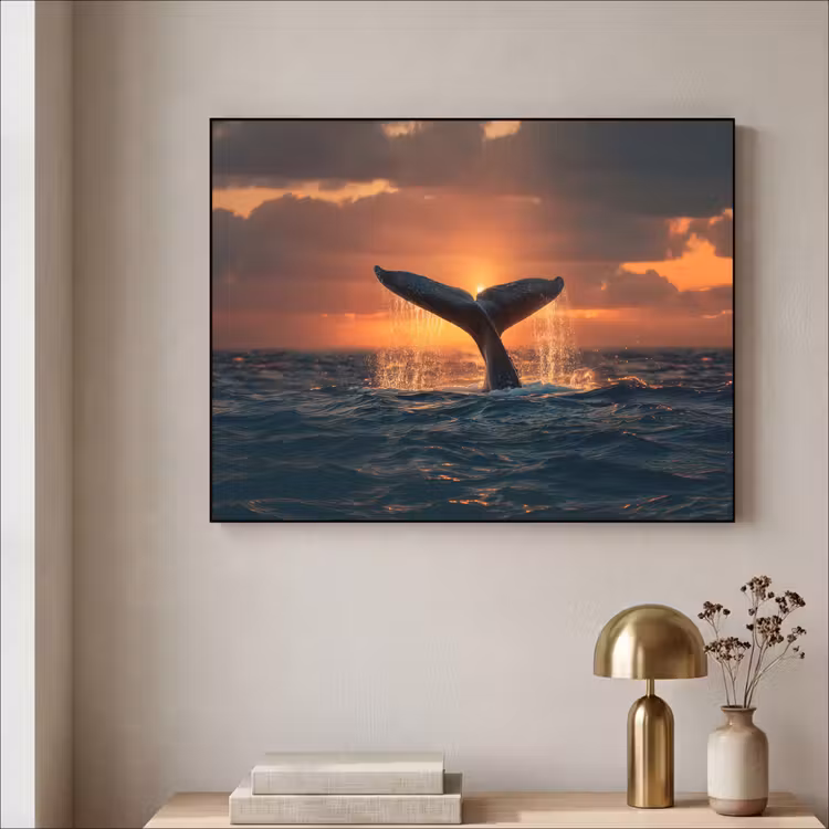 Art Frame - Walvis staart - Water - Zonsondergang — 5