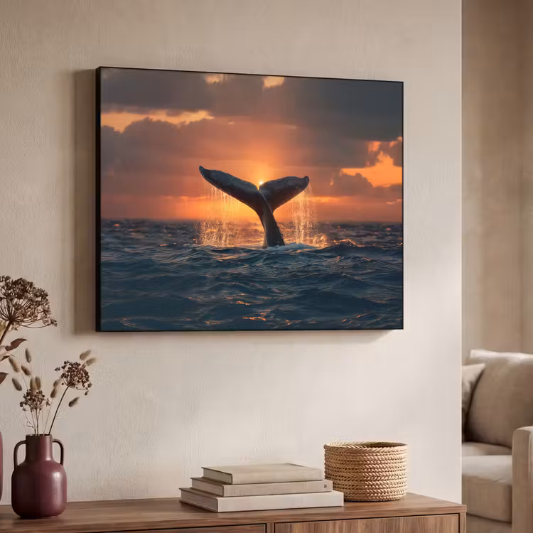 Art Frame - Walvis staart - Water - Zonsondergang — 7