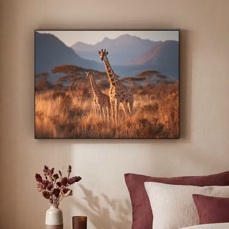 Art Frame - Giraffen - Hoog gras - Acaciabomen — 3