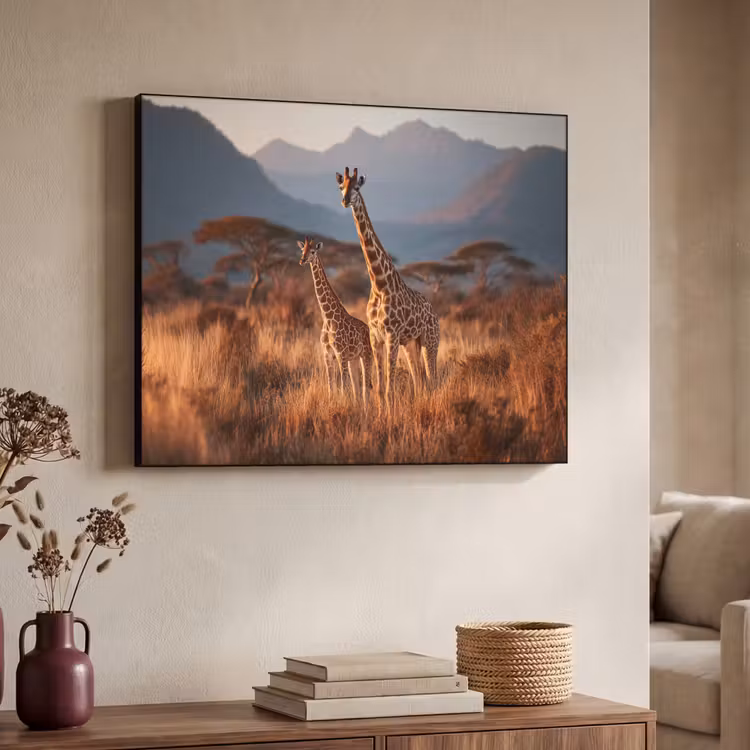Art Frame - Giraffen - Hoog gras - Acaciabomen — 7