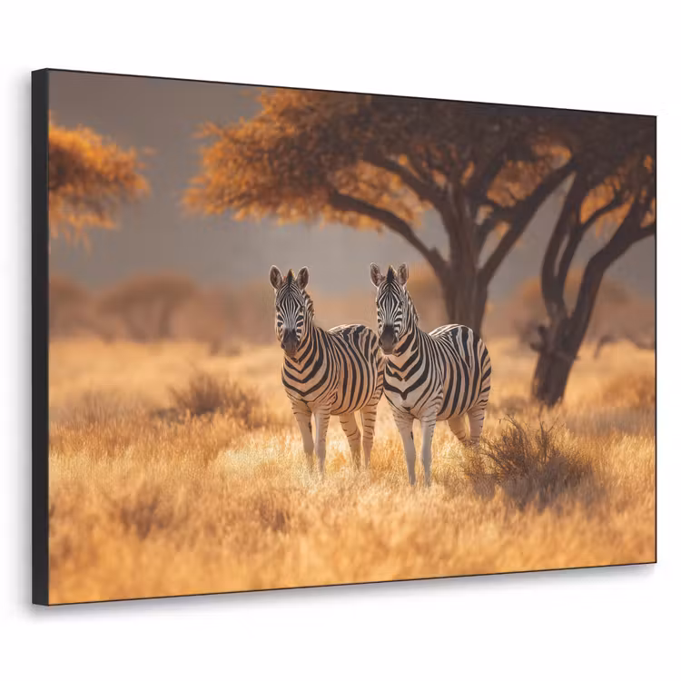 Art Frame - Zebra's - Savannelandschap - Gras — 1