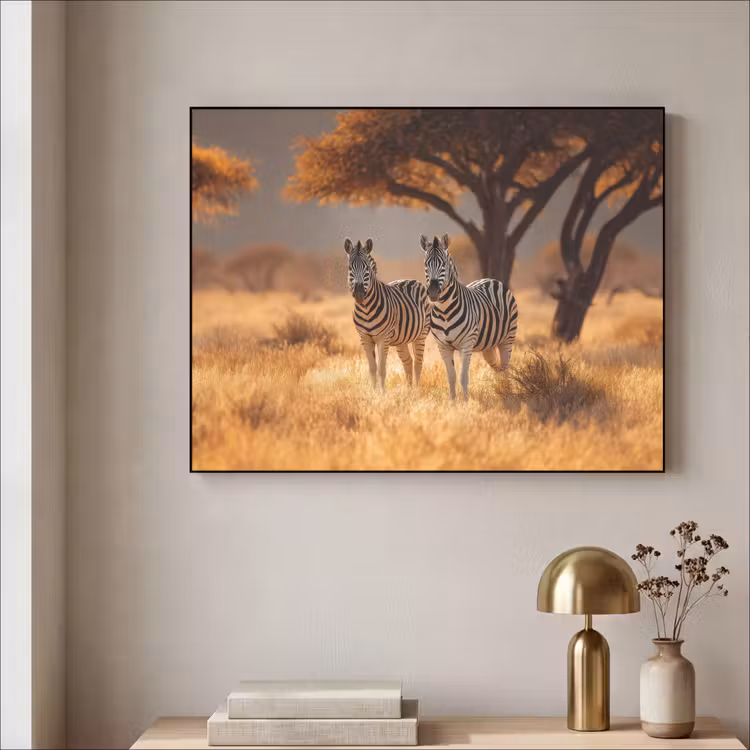 Art Frame - Zebra's - Savannelandschap - Gras — 5