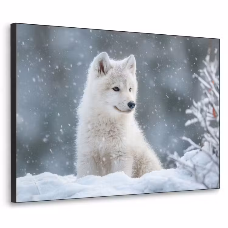 Art Frame - Wolf - Pup - Sneeuw — 1