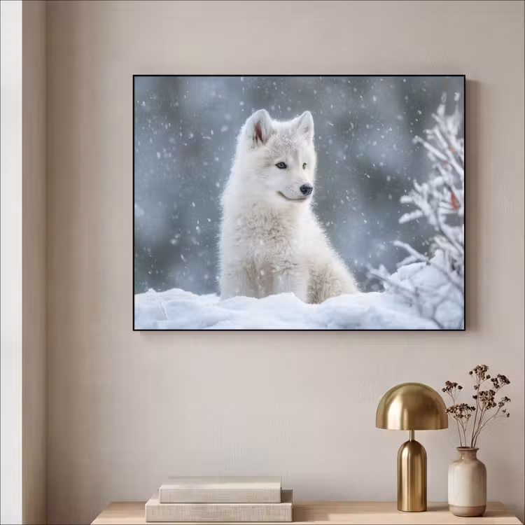 Art Frame - Wolf - Pup - Sneeuw — 5