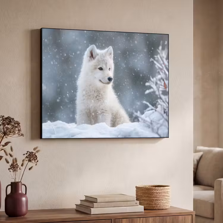 Art Frame - Wolf - Pup - Sneeuw — 7