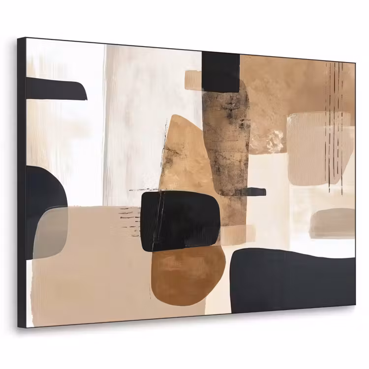 Art Frame - Vlakken - Abstract - Zwart - Strepen — 1