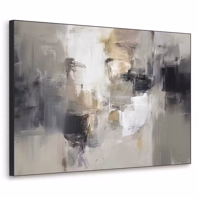 Art Frame - Kleurenpalet - Penseelstreken - Beige - Nevelig — 1