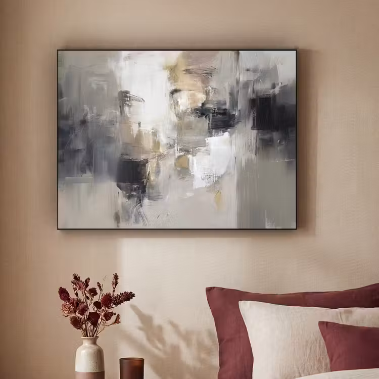 Art Frame - Kleurenpalet - Penseelstreken - Beige - Nevelig — 3