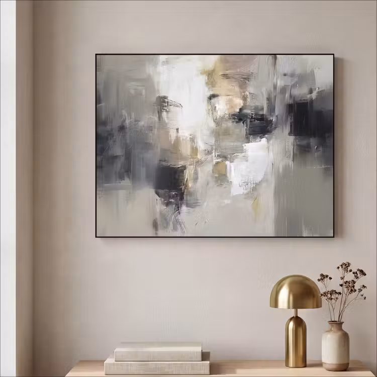 Art Frame - Kleurenpalet - Penseelstreken - Beige - Nevelig — 5