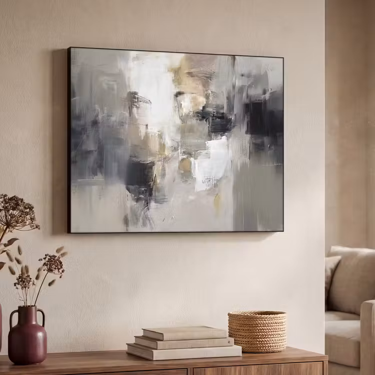 Art Frame - Kleurenpalet - Penseelstreken - Beige - Nevelig — 7