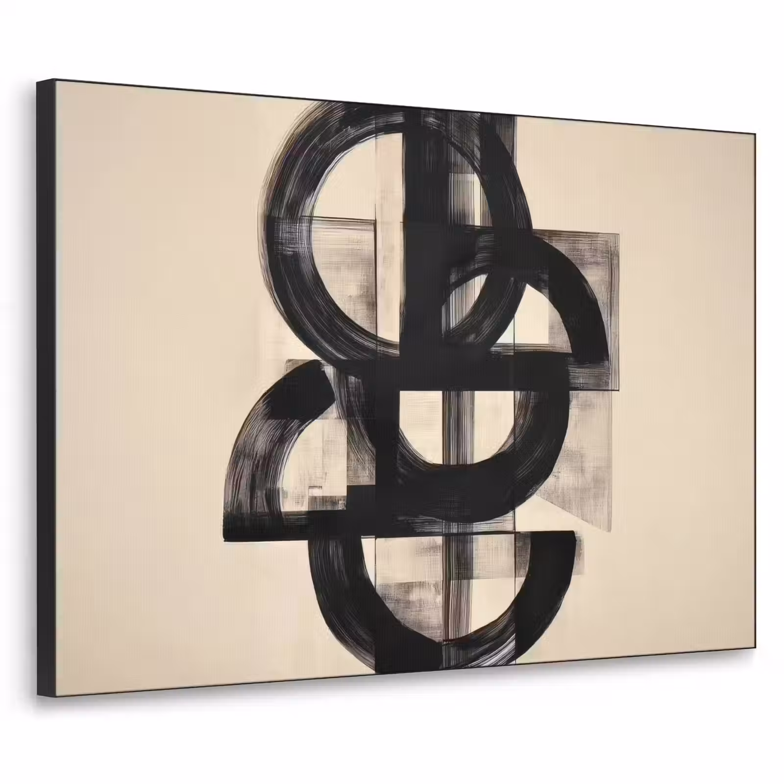 Art Frame - Cirkels - Lijnen - Vormen - Zwart — 1