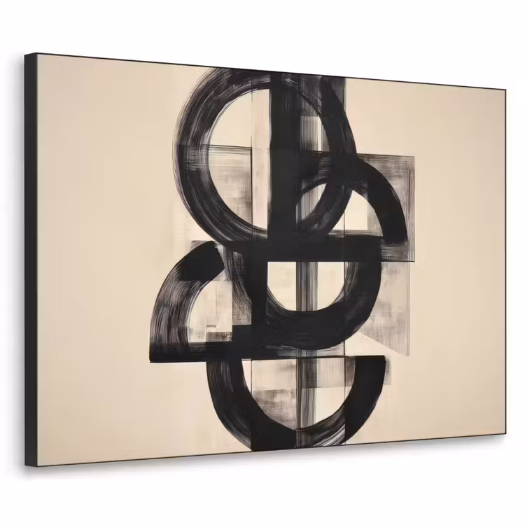 Art Frame - Cirkels - Lijnen - Vormen - Zwart — 1