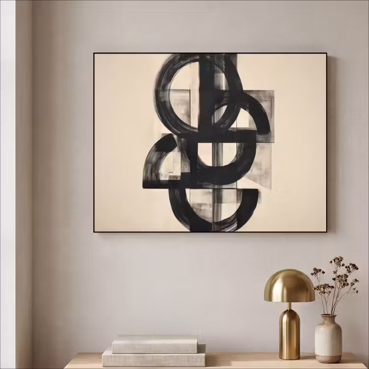 Art Frame - Cirkels - Lijnen - Vormen - Zwart — 5