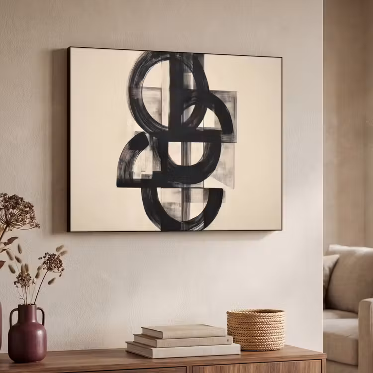 Art Frame - Cirkels - Lijnen - Vormen - Zwart — 7