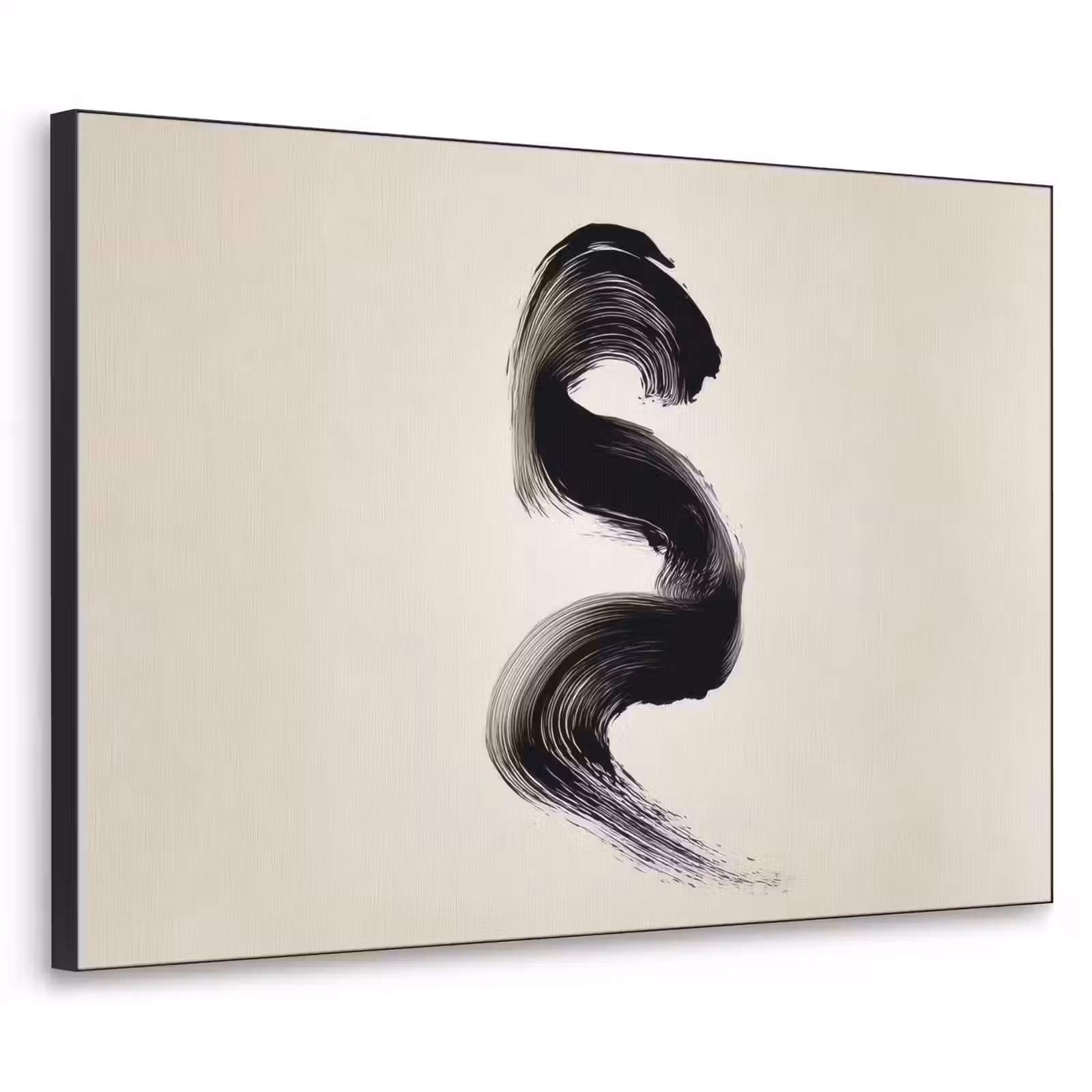 Art Frame - Penseelstreek - Zwart - Minimalistisch — 1
