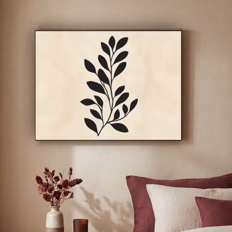 Art Frame - Minimalistisch - Tak - Bladeren - Zwart — 3