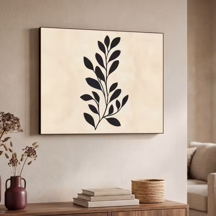 Art Frame - Minimalistisch - Tak - Bladeren - Zwart — 7