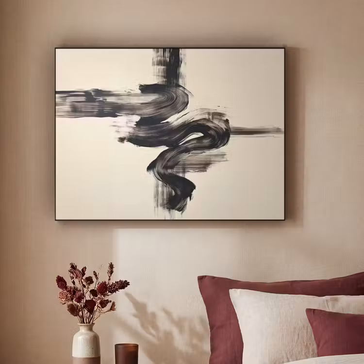 Art Frame - Golven - Penseelstreken - Beige - Minimalistisch — 3