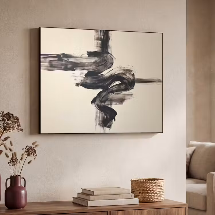 Art Frame - Golven - Penseelstreken - Beige - Minimalistisch — 7