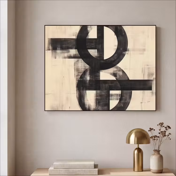 Art Frame - Cirkels - Balken - Zwart - Abstract — 5