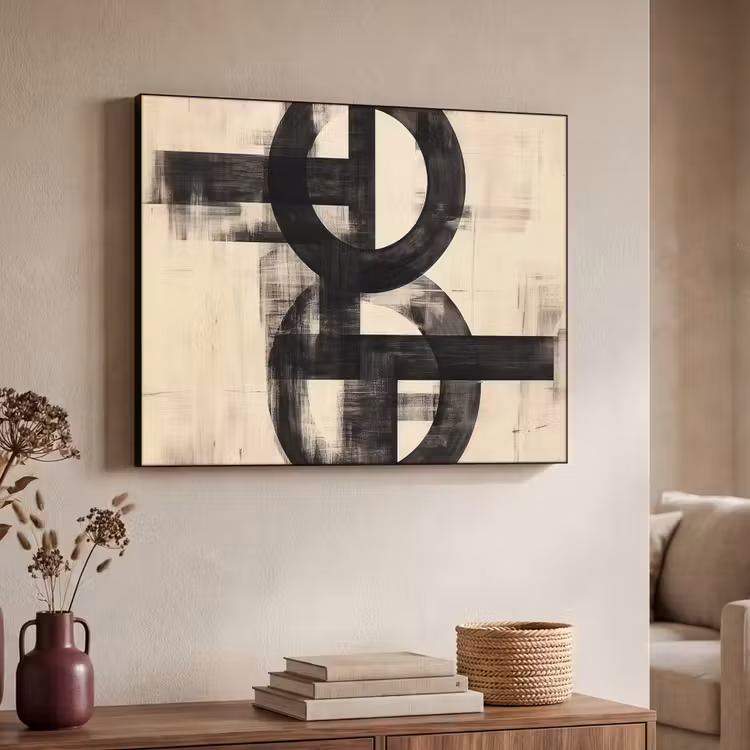 Art Frame - Cirkels - Balken - Zwart - Abstract — 7