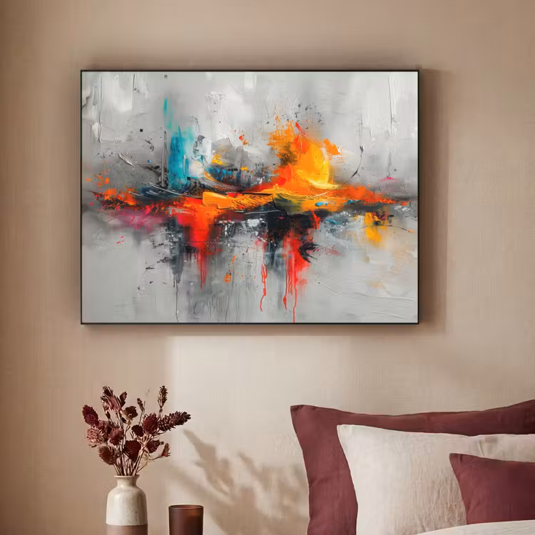 Art Frame - Modern - Oranje - Grijs - Kunst — 3