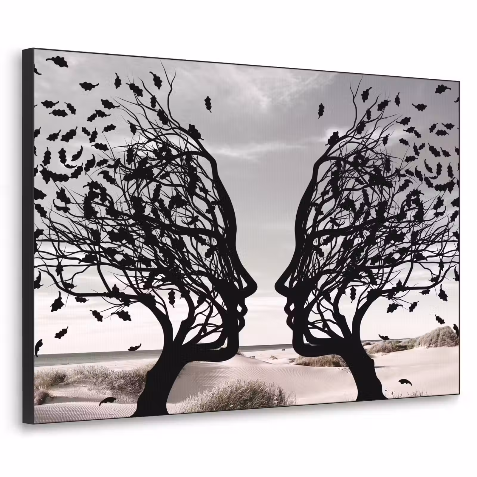 Art Frame - Bomen - Gezicht - Bladeren - Moderne kunst — 1