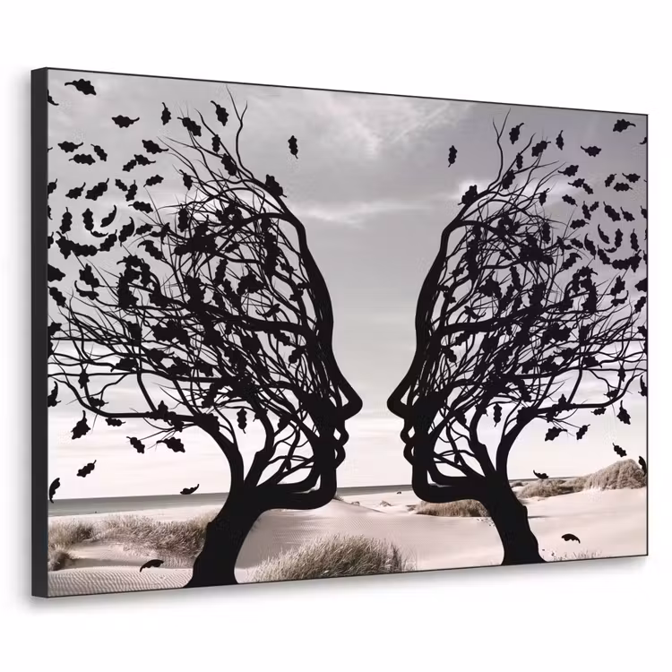Art Frame - Bomen - Gezicht - Bladeren - Moderne kunst — 1