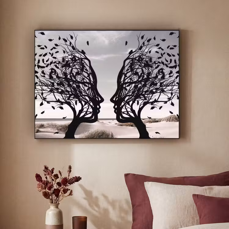 Art Frame - Bomen - Gezicht - Bladeren - Moderne kunst — 3