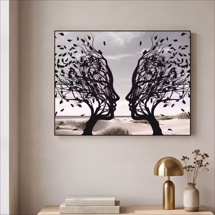 Art Frame - Bomen - Gezicht - Bladeren - Moderne kunst — 5