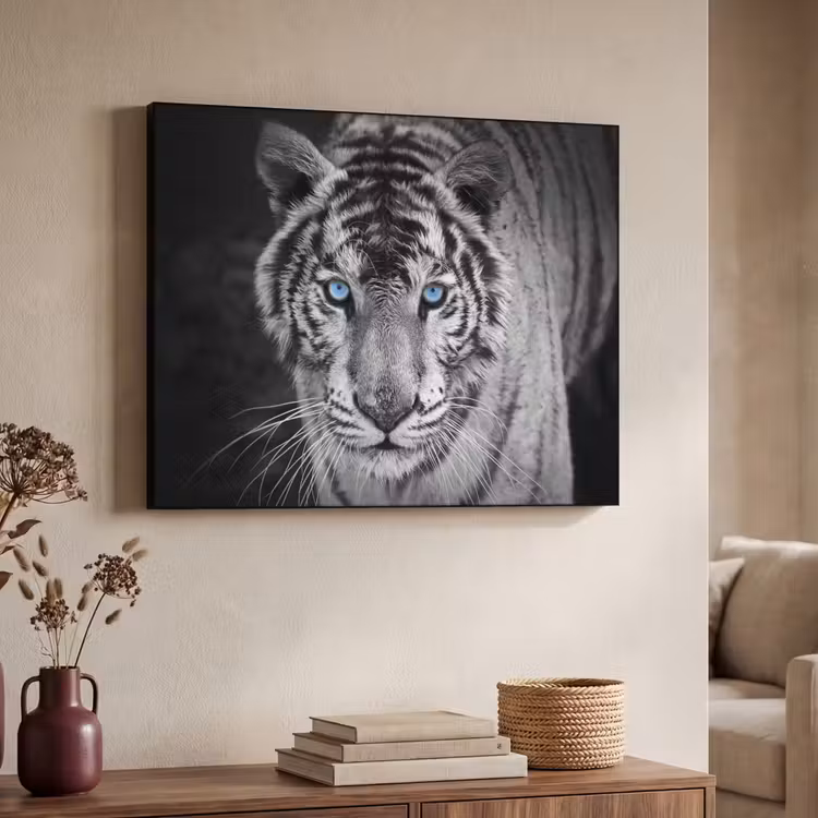 Art Frame - Tijger - Dier - Zwart - Blauw - Modern — 7