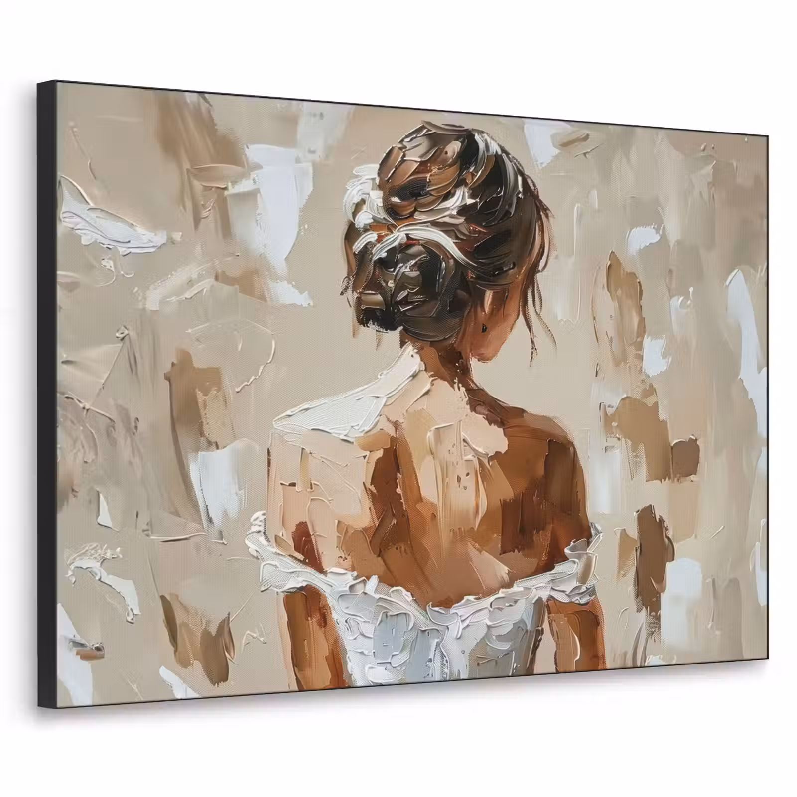 Art Frame - Vrouw - Verf - Abstract - Beige - Modern — 1
