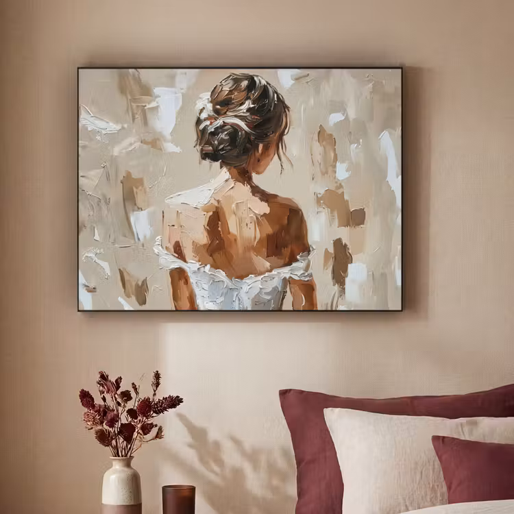 Art Frame - Vrouw - Verf - Abstract - Beige - Modern — 3