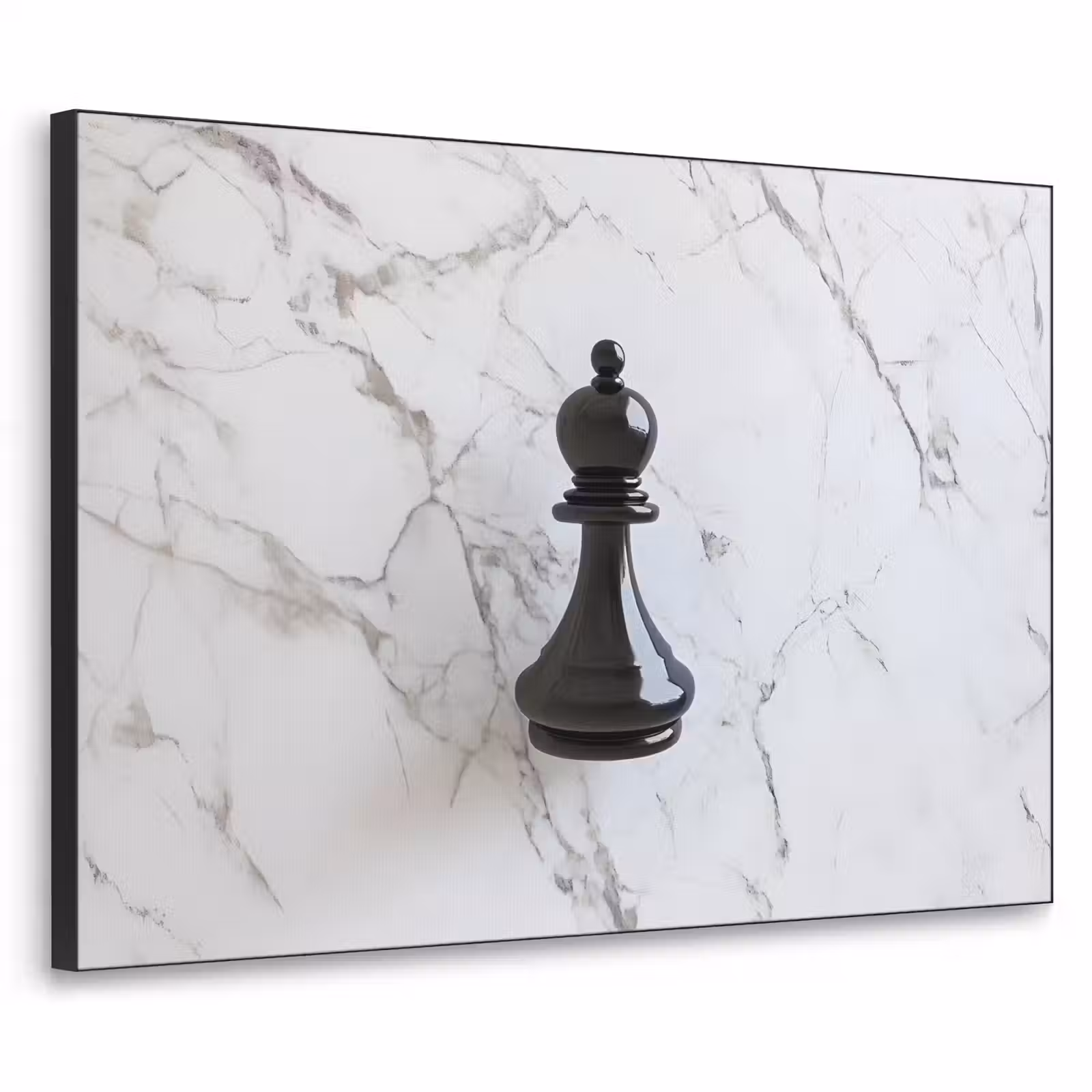 Art Frame - Schaakstuk - Loper - Zwart - Marmer — 1