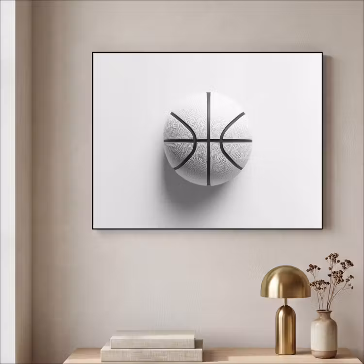 Art Frame - Basketbal - Wit - Schaduw - Lijnen — 5