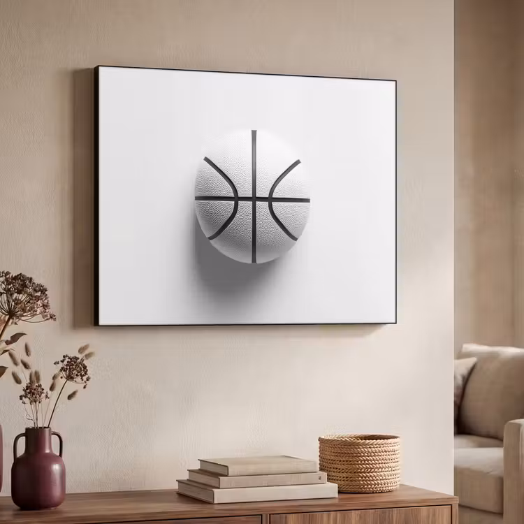 Art Frame - Basketbal - Wit - Schaduw - Lijnen — 7