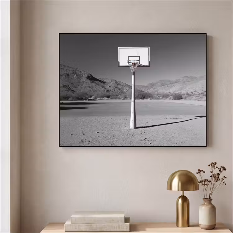 Art Frame - Basketbalpaal - Landschap - Zand - Wit — 5
