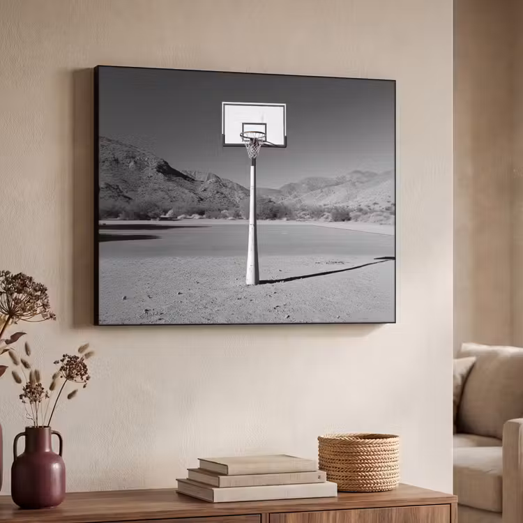 Art Frame - Basketbalpaal - Landschap - Zand - Wit — 7