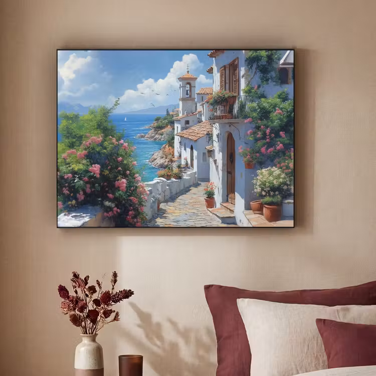 Art Frame - Huizen - Zee - Bomen - Bloemen — 3