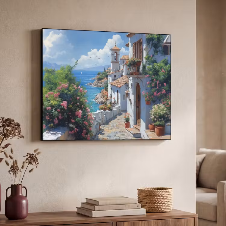 Art Frame - Huizen - Zee - Bomen - Bloemen — 7